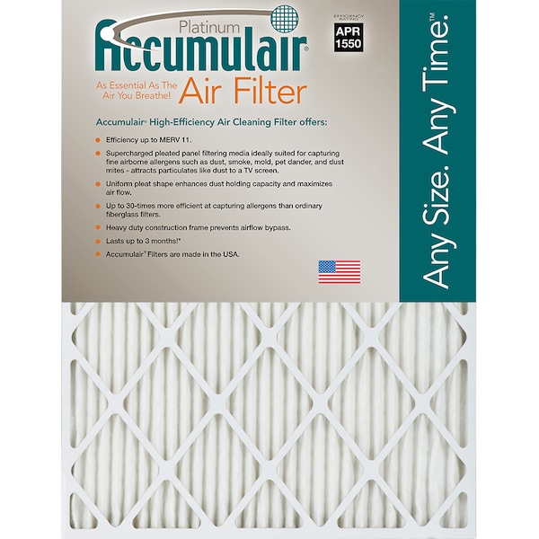 10x10x1 Pleated Air Filter, 4 PK